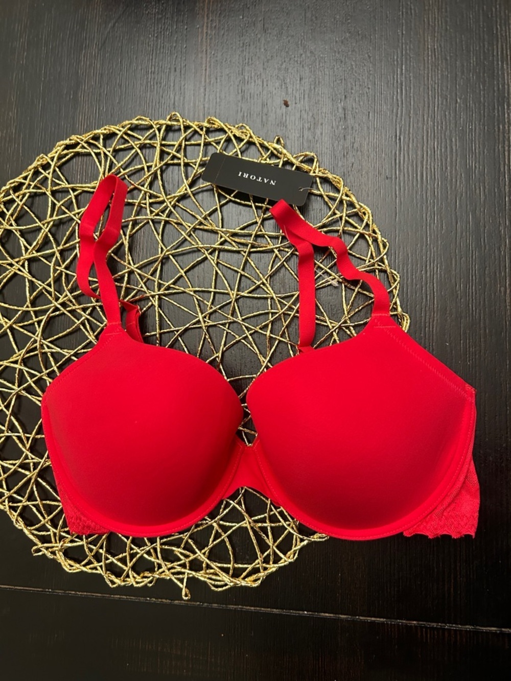 NWT Natori Red Glamour Push Up Underwire Bra 34D - Picture 3 of 6